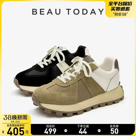 BeauToday厚底单鞋女2024新款秋季BT透气老爹鞋运动鞋跑步鞋减震商品大图