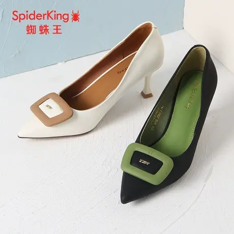 SPIDER KING/蜘蛛王高跟鞋2023秋季商场新款单鞋通勤浅口女鞋时尚商品大图