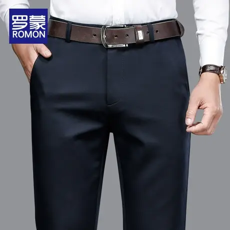 Romon/罗蒙春秋款休闲裤男秋季宽松直筒西裤中青年商务男裤长裤子商品大图