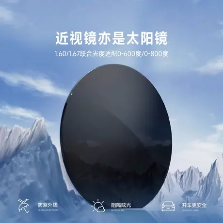 暴龙可配度数近视太阳镜定制偏光防紫外线复古金属板材遮阳墨镜图片