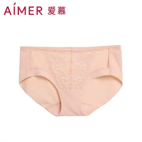 爱慕内裤女莫代尔纤维性感网纱蕾丝轻薄款透气低腰平角裤AM233091图片