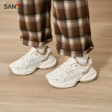三福运动鞋女春季经典复古老爹鞋不规则线条中厚底女鞋828144Z图片