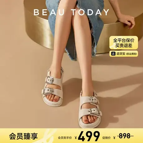 【清仓款】BeauToday厚底罗马凉鞋女夏季外穿凉鞋BT复古休闲凉鞋商品大图