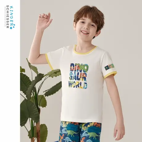 SCHIESSER舒雅童装男童纯棉柔软亲肤透气侏罗纪恐龙乐园短袖T恤商品大图