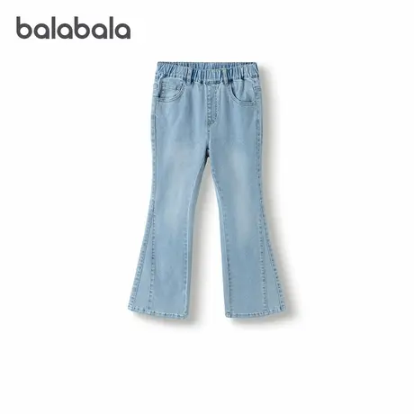 商场同款巴拉巴拉女童牛仔裤中大童喇叭裤儿童长裤2025春装童装潮商品大图