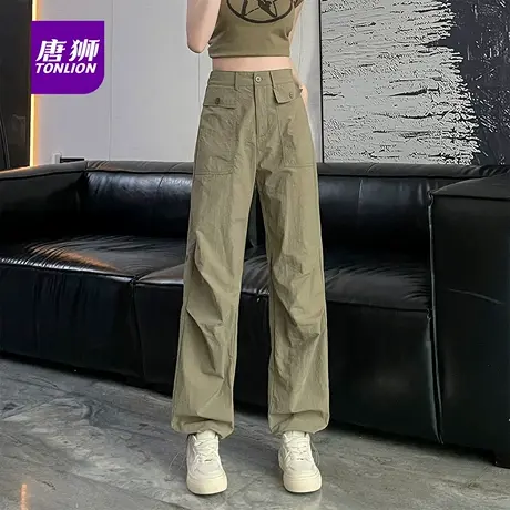 唐狮女士休闲裤夏季薄款百搭显瘦直筒束脚防晒运动风长裤子秋冬AP商品大图
