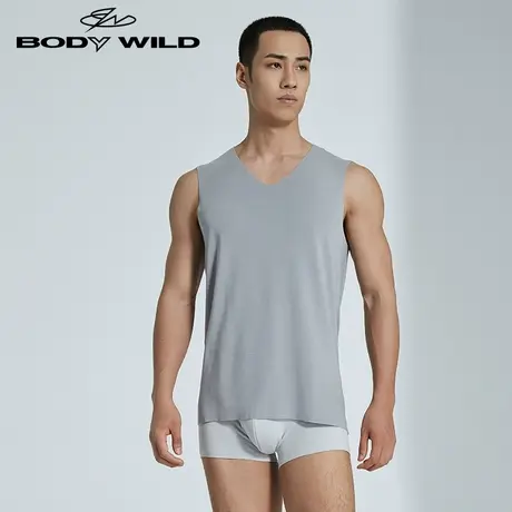 爱慕旗下背心打底男士男男士抓绒纯色百搭无袖轻薄百搭弹力健身内图片