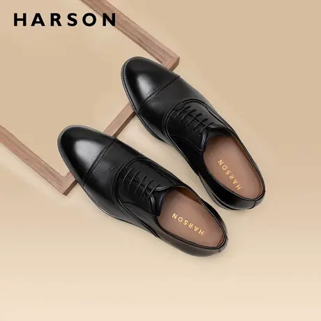哈森男鞋春季2026新款高级感休闲皮鞋男士增高牛津鞋英伦风德比鞋商品大图