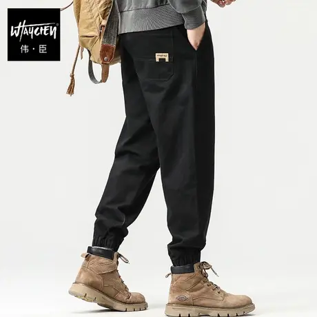 伟臣潮流大码男装冬季加厚纯棉休闲裤男胖子加肥加大肥佬束脚裤男商品大图