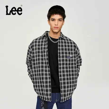 Lee商场同款23秋冬新品舒适多色格纹夹棉衬衫棉服男LMT006258201图片