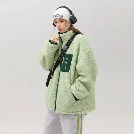 冬季两面穿毛毛外套女设计感小众oversize冬季棉服加厚棉衣潮ins商品大图