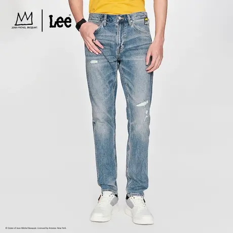 【Basquiat联名】Lee24春季新品705标准锥形中浅蓝色男牛仔裤潮流图片