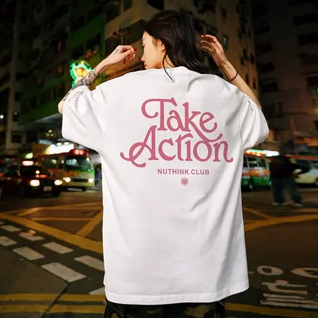 Nuthink美式高街西海岸短袖T恤 男潮牌大码半截袖春季宽松半袖潮商品大图