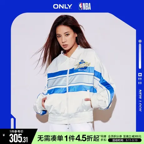ONLY冬季NBA联名落肩长袖宽松外套女|123136033商品大图