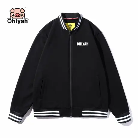 棒球服女秋冬加厚韩版加绒拉链开衫卫衣大码黑色学生休闲运动上装商品大图