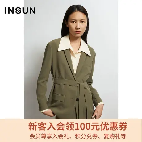 恩裳秋季商场同款垂坠感都市通勤商务OL气质小西装外套女图片