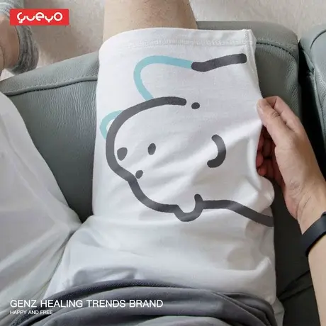 悦游 摸鱼北极熊短裤 摸鱼中裤男潮流夏季沙滩裤裤子宽松透气薄款商品大图