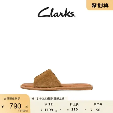 Clarks其乐女士沙滩鞋春夏时尚休闲一字拖平底鞋柔软舒适女拖鞋图片