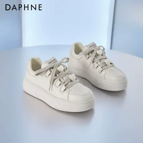 达芙妮厚底休闲鞋女款2025新款轻盈百搭运动鞋夏季板鞋德训小白鞋商品大图