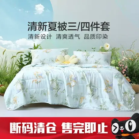 【断码清】富安娜馨而乐夏季空调被可水洗夏凉被三四件套薄被芯商品大图