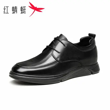 红蜻蜓内增高男鞋秋季真皮透气男士休闲鞋舒适软底隐形增高皮鞋男商品大图
