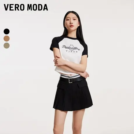 Vero Moda奥莱短裤女春秋新款时尚学院风高腰气质百褶短款裙裤图片