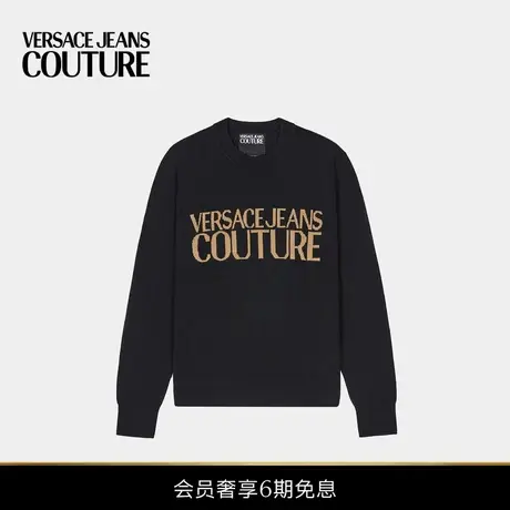 【新品】VERSACE JEANS COUTURE 男士提花棉质针织套头衫商品大图