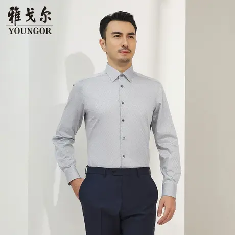 【柔软易打理】D系雅戈尔衬衫秋季新款免烫商务休闲长袖衬衫商品大图