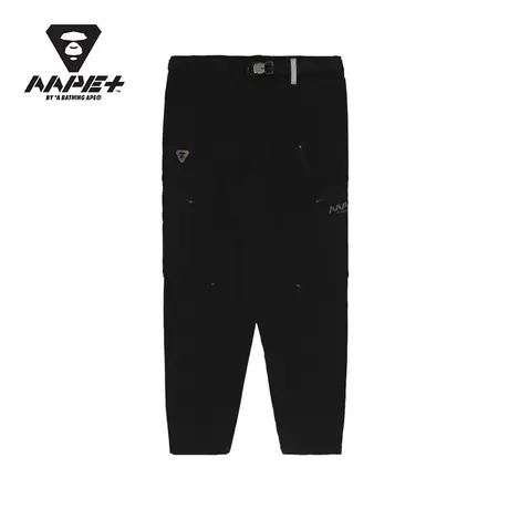 AAPE+运动男装秋冬幻彩猿颜徽章字母印花插扣腰带长裤6570XXD商品大图