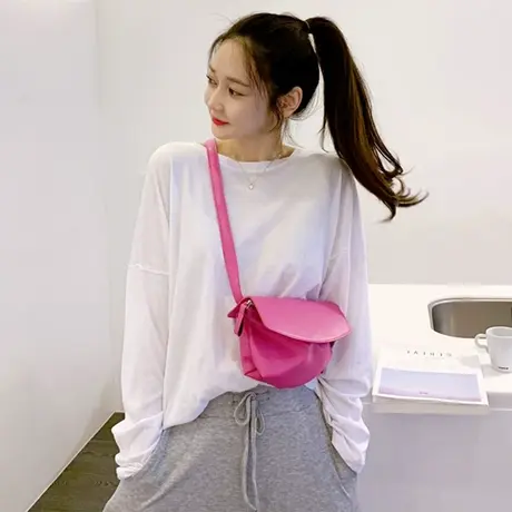 2024春秋季新款韩版宽松外穿秋衣长袖打底衫白色上衣t恤女装ins潮商品大图