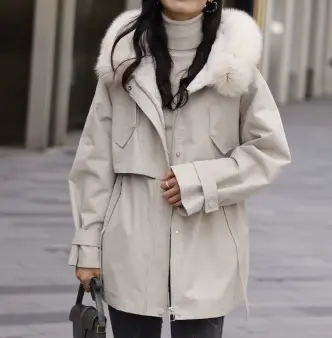 时尚气质皮草外套2022年冬季新款淑女温柔显瘦减龄款外套图片