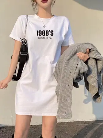 孕妇装夏装新款时尚大码印花韩版宽松大码T恤长款连衣裙夏季裙子图片