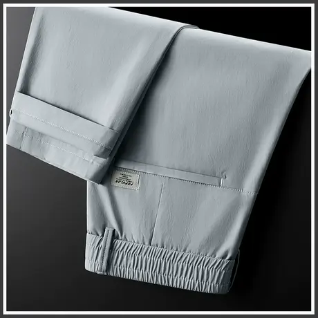 夏季薄款西裤男士修身小直筒休闲裤子男裤夏天商务正装高端西装裤商品大图