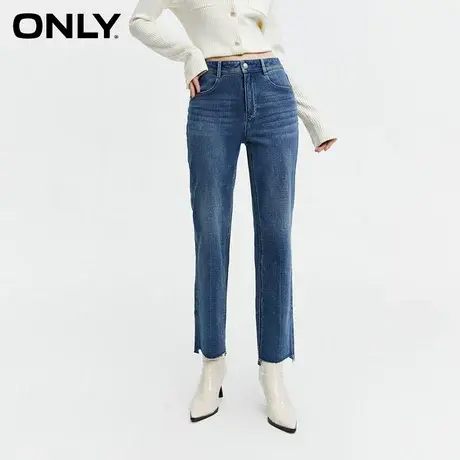 ONLY奥莱春季新款休闲百搭高腰修身直筒九分牛仔裤女商品大图