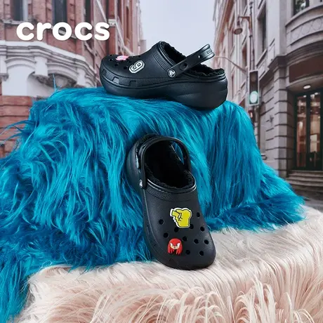 【BananaDo专属】Crocs卡骆驰厚底云朵暖棉洞洞鞋女鞋拖鞋|207938商品大图