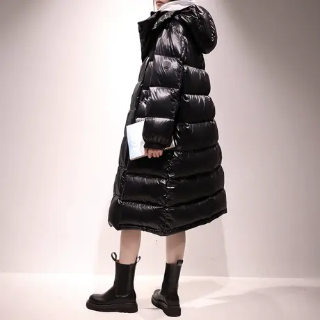 【反季清仓仅需399元】韩版加厚亮面羽绒服女长款2022年冬新款商品大图