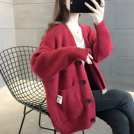 毛衣2023年新款女装秋冬季秋款秋装女士针织开衫宽松百搭外穿爆款商品大图