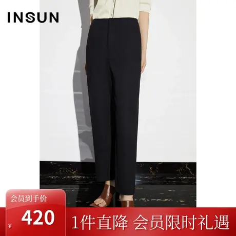 恩裳COVER2023年春款新款时尚宽松萝卜裤立体剪裁抗皱斜纹休闲裤商品大图