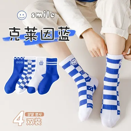 儿童袜子男童夏季薄款女童中筒袜春秋网眼透气可爱女孩棉袜潮男孩商品大图