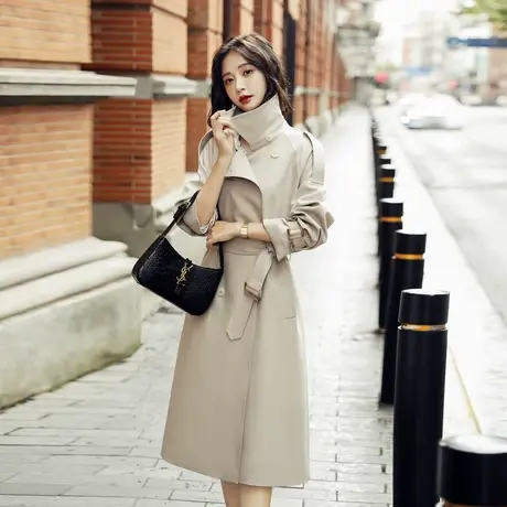 时尚气质高端长款风衣女2023春季新款商品大图