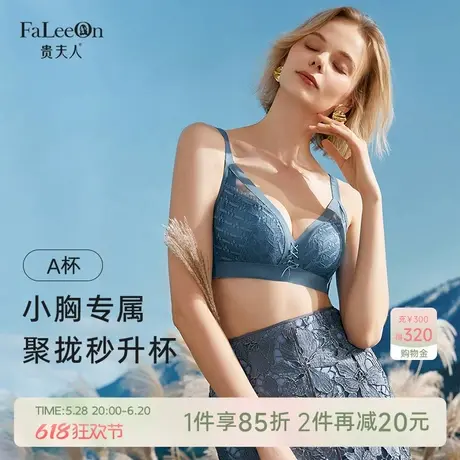 贵夫人蚕丝无钢圈小胸平胸聚拢内衣女收副乳防下垂提托调整型文胸商品大图