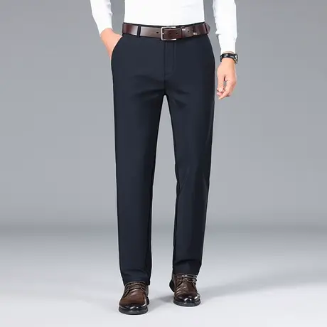 男士休闲裤中年人男裤2023秋冬新款商务百搭西裤免烫抗皱长裤子男商品大图