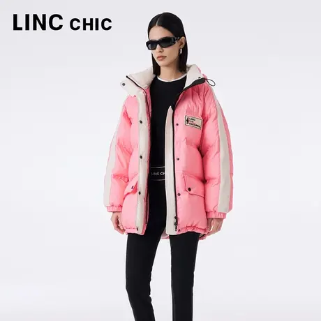 LINCCHIC金羽杰羽绒服女中长款23秋冬新品超轻泡芙解构设计感6322商品大图