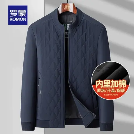 罗蒙男士短款立领棉服2025秋冬新款时尚休闲百搭中青年舒适棉衣男图片