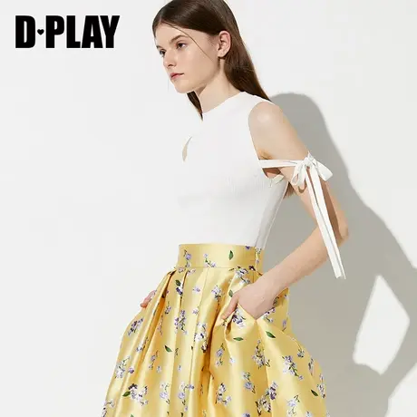 DPLAY德帕拉春夏新款女欧美纯色设计感时尚背心商品大图