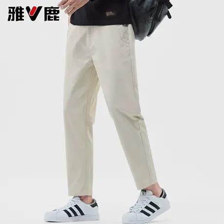 雅鹿2026春秋季新款基础常青款直筒休闲裤男青年时尚纯色宽松长裤商品大图