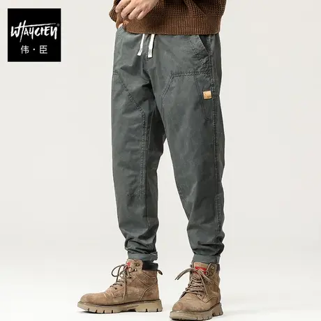 伟臣潮流大码男式秋冬加厚直筒休闲裤胖子加肥加大工装裤肥佬长裤商品大图
