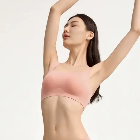 2023新品都市丽人大胸显小软支撑无尺码内衣女薄款透气无痕文胸罩商品大图