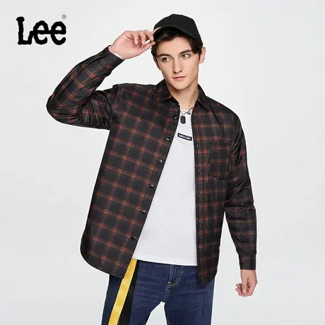 LeeXLINE23秋冬新品舒适版黑色格纹男棉服外套潮流LMT007068204商品大图