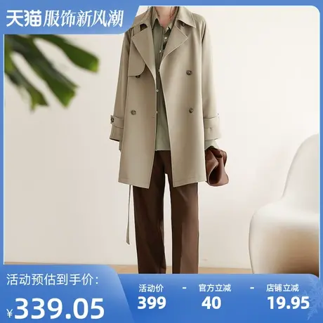 2023春季新款风衣外套小个子女短款chic今年流行上衣高级感商品大图